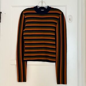 Iris & Ink Striped Wool Sweater Size XS